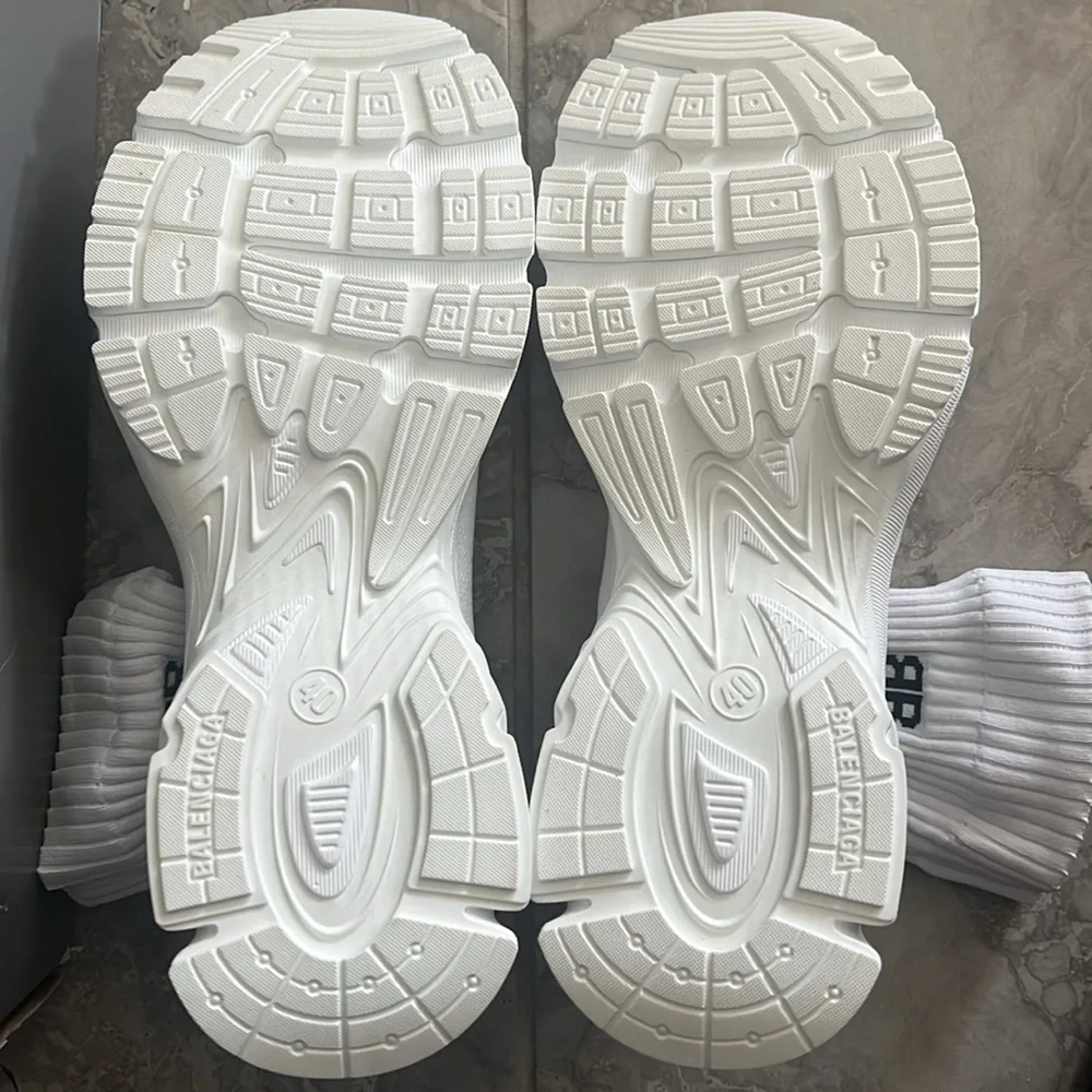 Balenciaga Speed 3.0 Knit High Top Sock Sneakers in White, Size 40 NEW in Box - Picture 10 of 16
